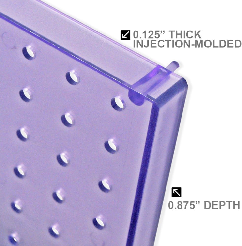 Azar Displays 771620-PUR Plastic Pegboard for Wall Organization - Garage Tool...
