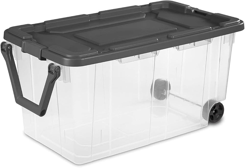 Sterilite Modular Stacker Box with Latching Lid, 160 Quart, 4-Pack