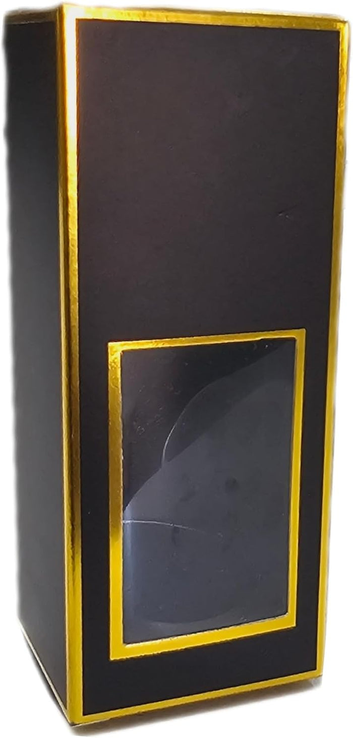 Packaging Box for Shipping - Small Kraft With Clear Opening for 2oz Bottle/Glass Bottle, Gold Printing (Pack of 48)