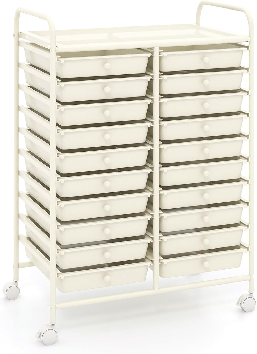 GOFLAME 20-Drawer Rolling Storage Cart, Multifunctional Art Craft Organizer, ...
