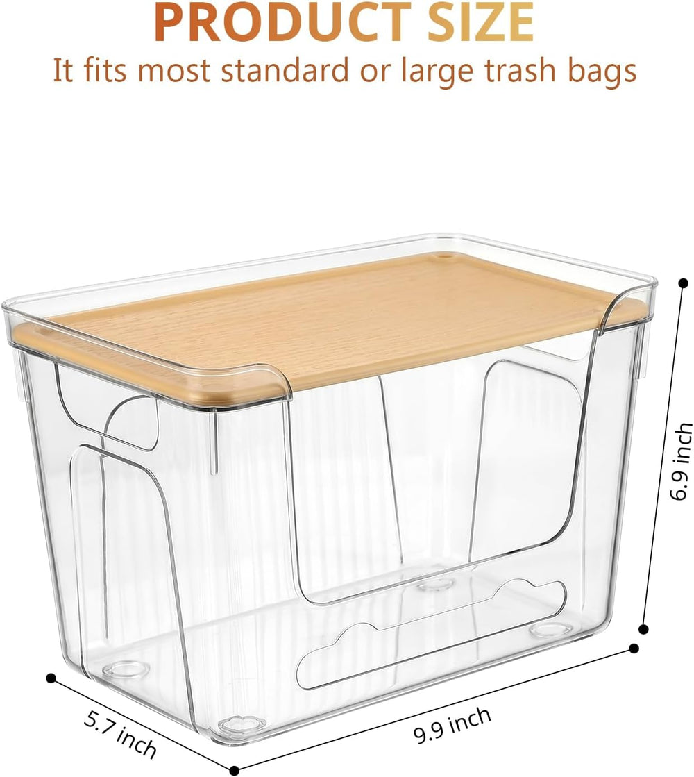 Plastic Trash Bag Dispenser with Lids, Stackable, 4Pack, 4XL