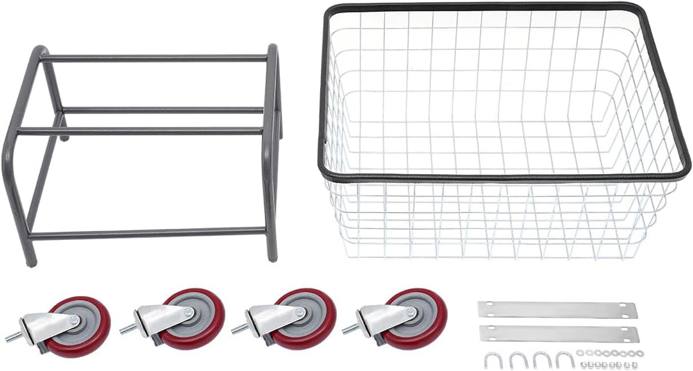 Laundry Cart,Steel Wire Laundry Cart,Laundry Basket With Wheels,Heavy Duty Co...