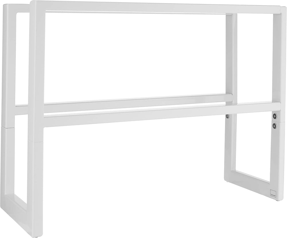 YAMAZAKI Home Expanding Shoe Rack, Metal, Adjustable Steel One Size White