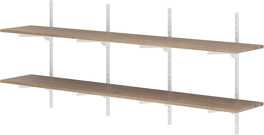 Wallniture Turin 60 Inch Floating Bookshelf, 10" Deep Adjustable Wall Sh...