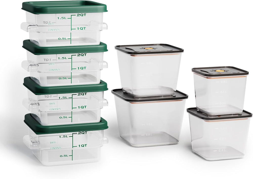 8 Pack Food Storage Containers with Lids；BPA-Free Cereal, Rice, Flour, Pasta ...