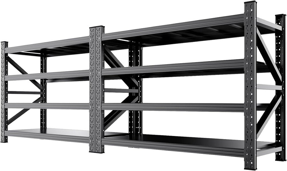2-Pack 5000LBS Heavy Duty Garage Shelving for Warehouse & Large Storage O...