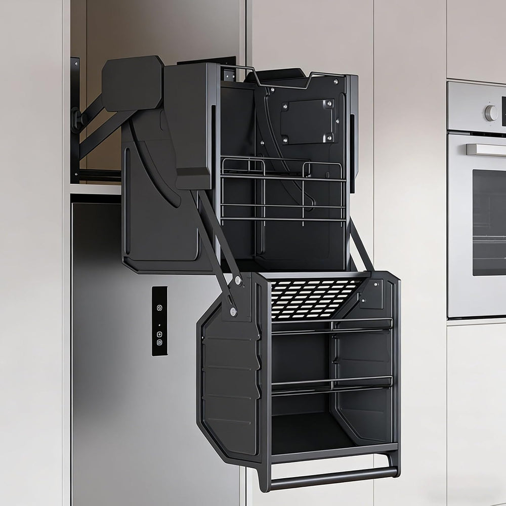 Double-Body Top Cabinet Lift Basket Pull Down Shelf Cabinet Organizer Removab...
