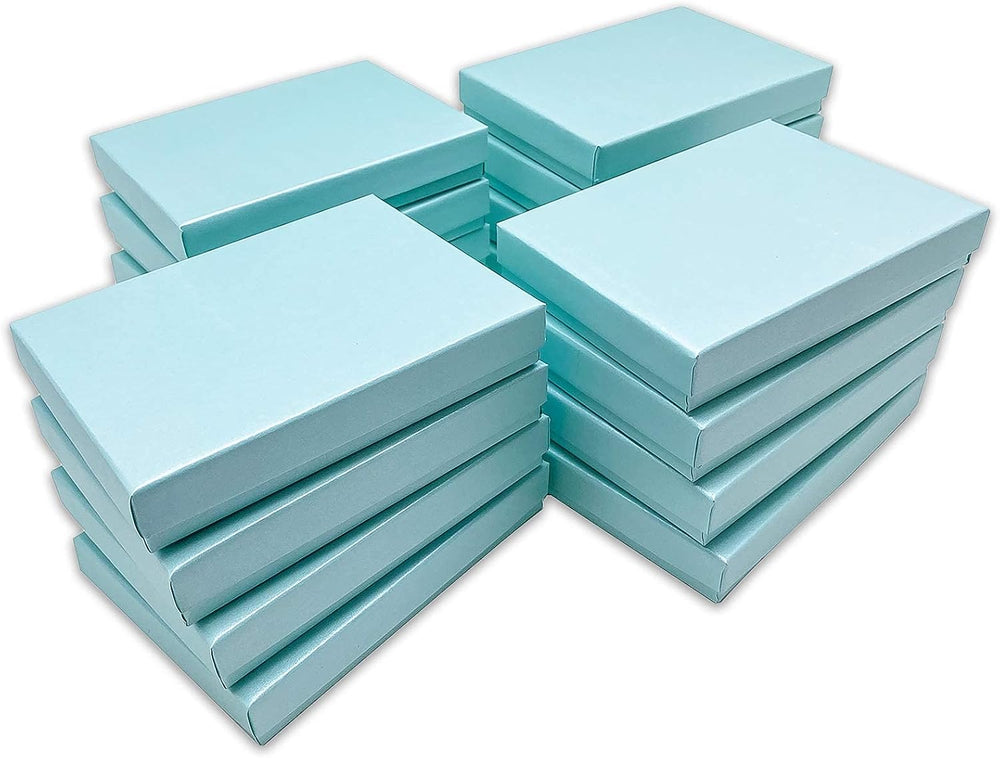 TheDisplayGuys 25 Cardboard Gift Jewelry Boxes w/Padding #75-7.1x5.2x1.3