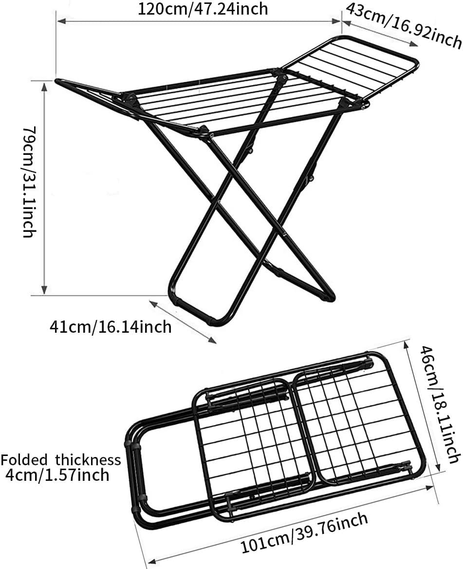 Foldable Laundry Drying Rack for Clothes Towels Dolls, Portable Shoes & C...