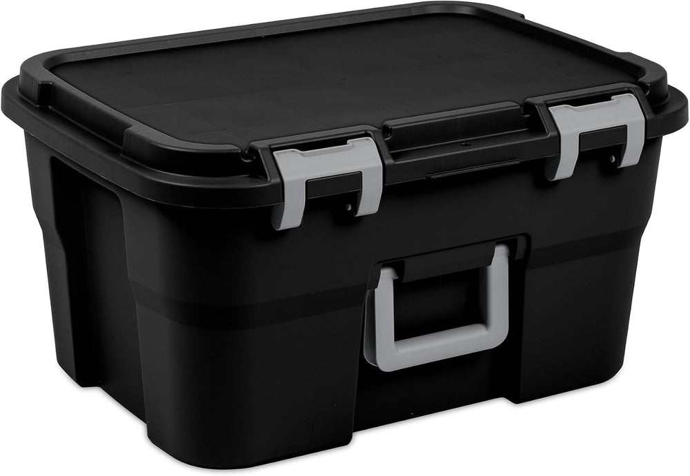 Sterilite 2 Pack Footlocker, 14 Gallon Plastic Storage Container with Latchin...