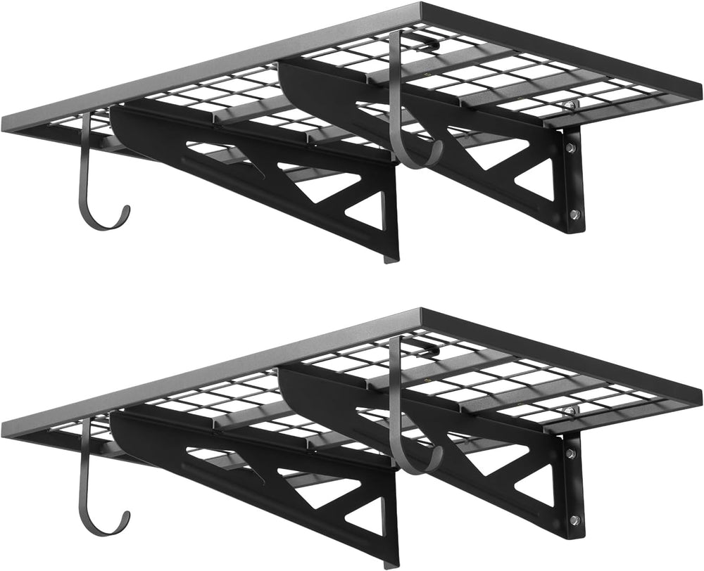 VEVOR 2-Pack Heavy Duty Garage Wall Shelving, 2 x 3 ft Steel Wall Mounted She...