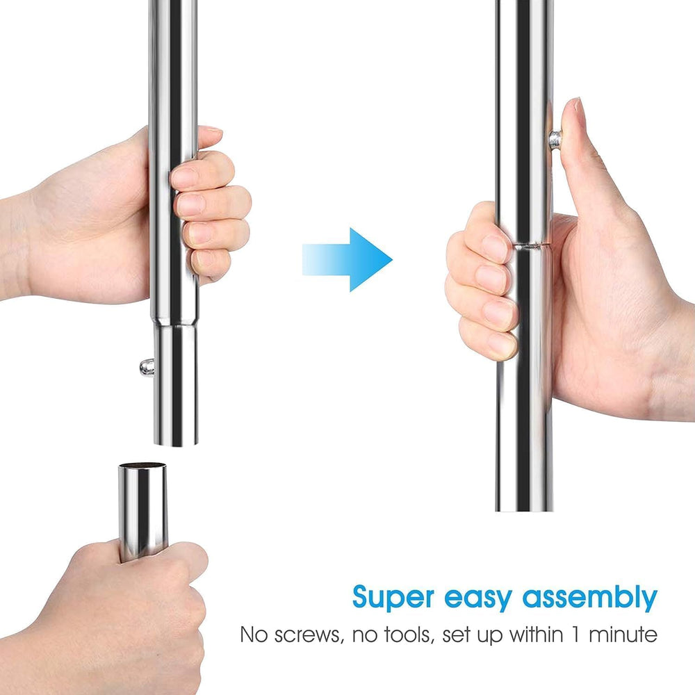 Simple Trending Clothing Garment Rack, Extendable Clothes Rack, Chrome