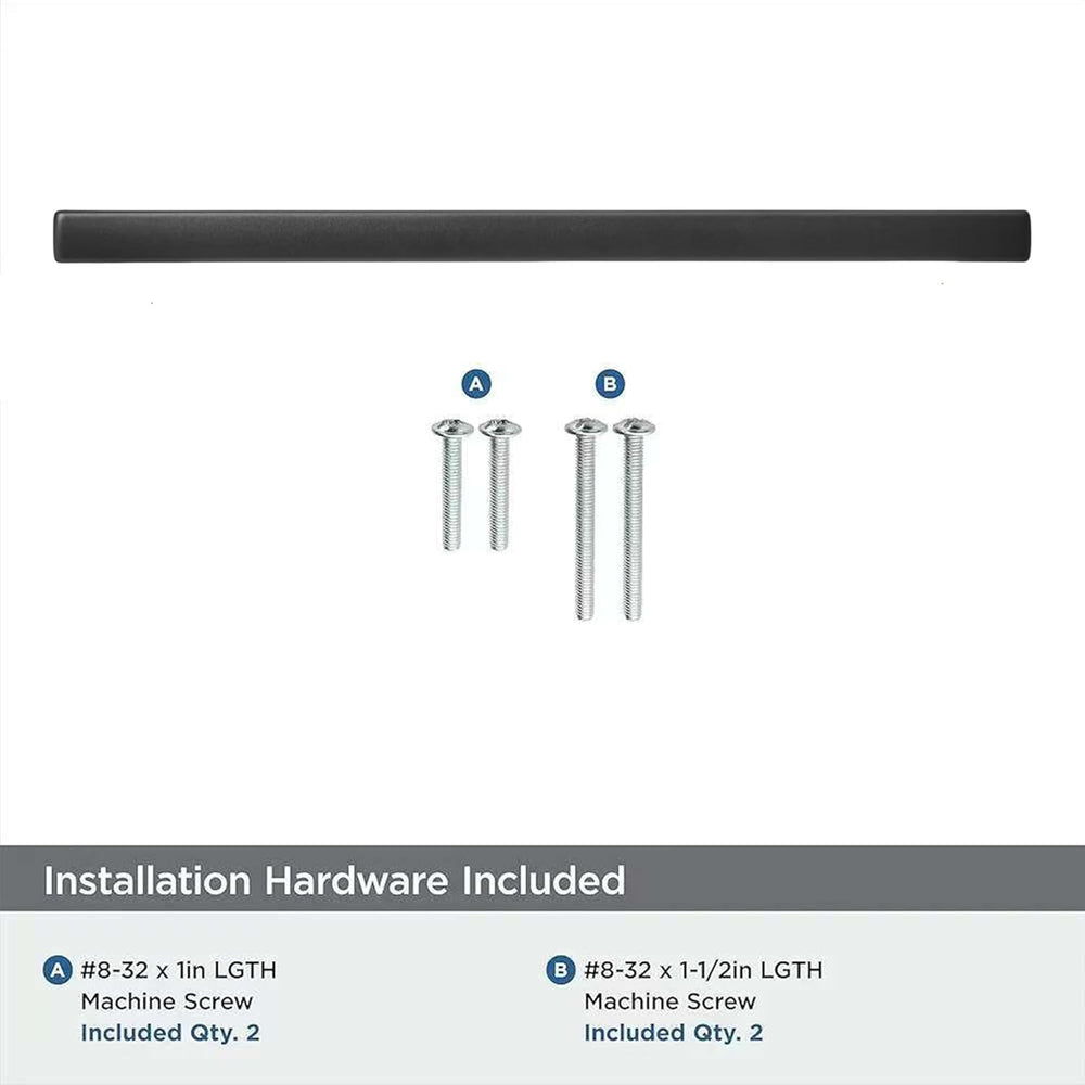 khtumeware 20 Pack 4 inch Center to Center Solid Black Cabinet Pulls Square B...