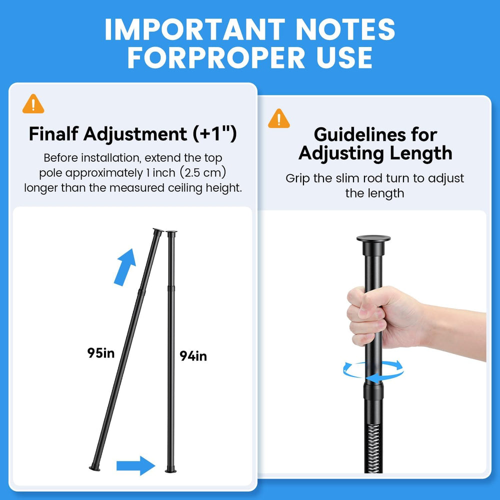 Adjustable Shower Caddy Tension Pole: Rustproof Corner Bathroom Shelves