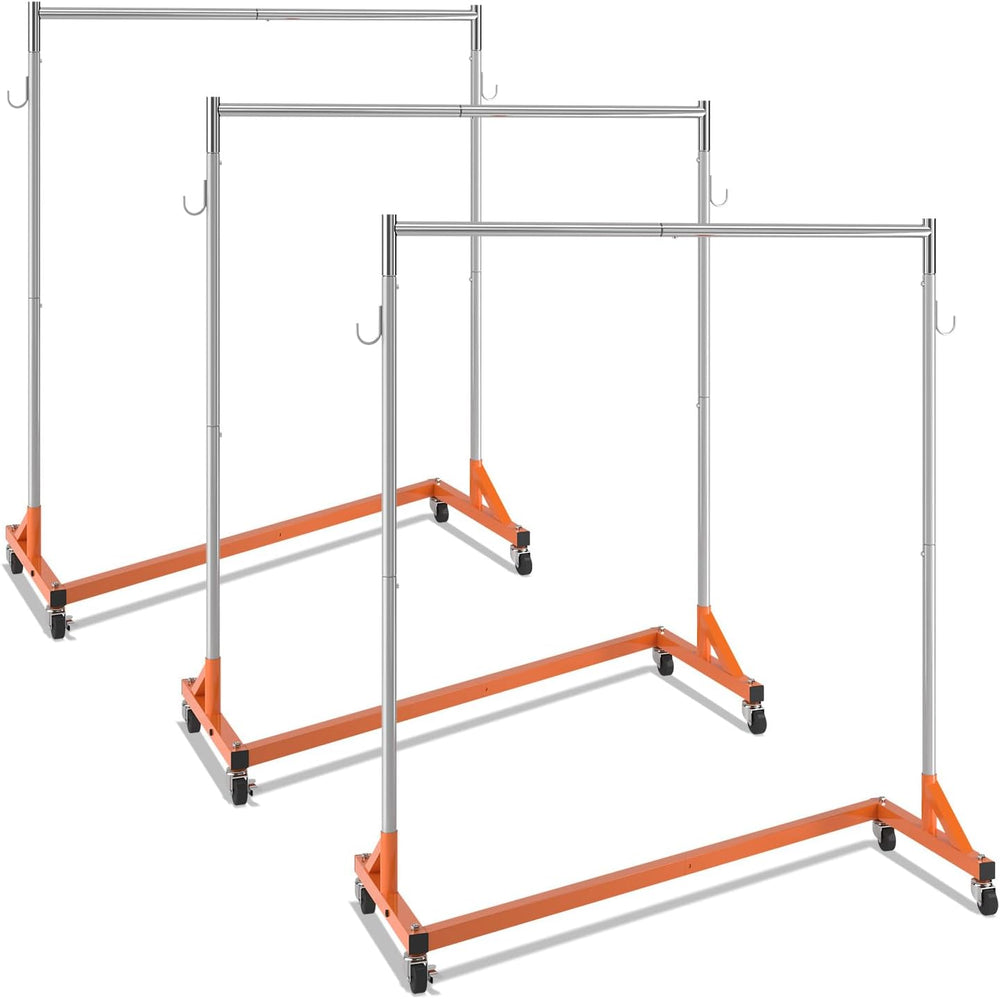 VEVOR Z Rack Industrial Grade Z Base Garment Rack Rolling Sturdy Steel