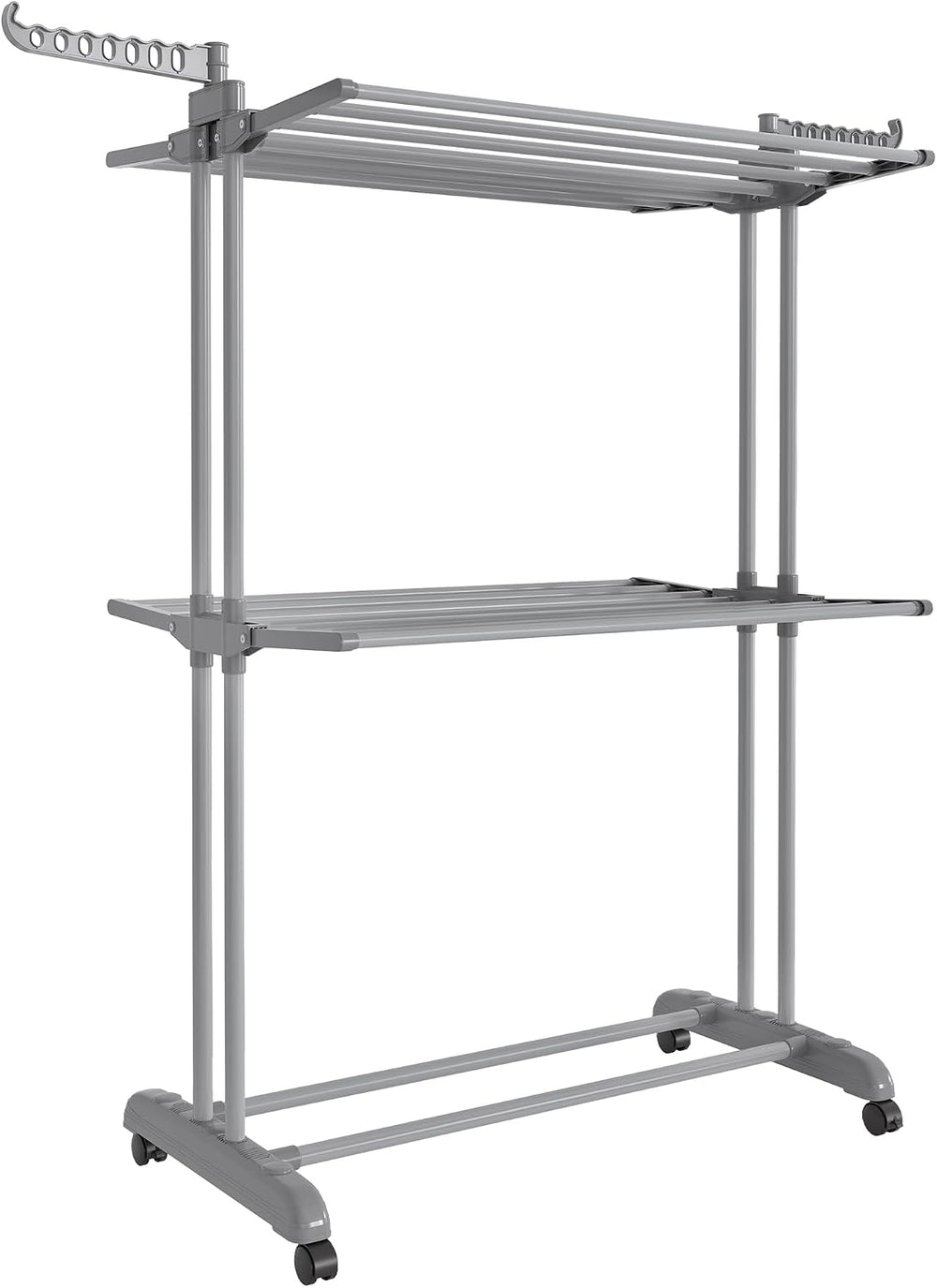SONGMICS 3-Tier Clothes Drying Rack, Foldable, Rolling, 58.3-Inch Tall