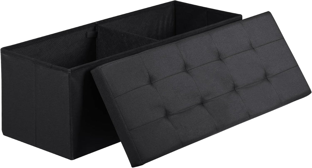 SUPER DEAL 43 Inches Storage Ottoman Bench, Folding Footrest with Padded Seat...
