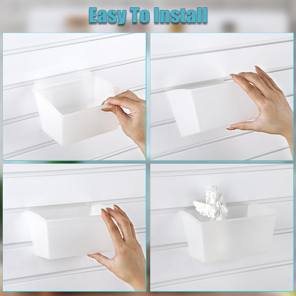 Sumnacon Slatwall Bins 15 Pcs Slatwall Organizer for Garage Plastic Slatwall ...