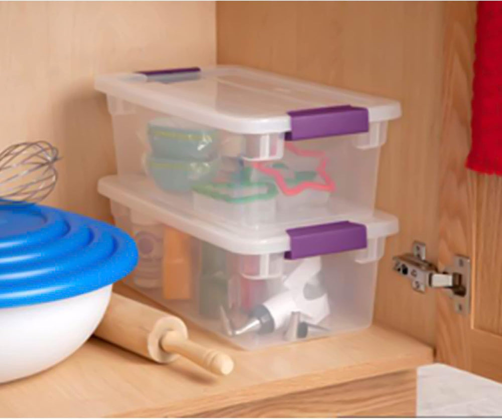 Sterilite ClearView Latch Boxes Set, 66 Quart 6-Pack and 6 Quart 12-Pack