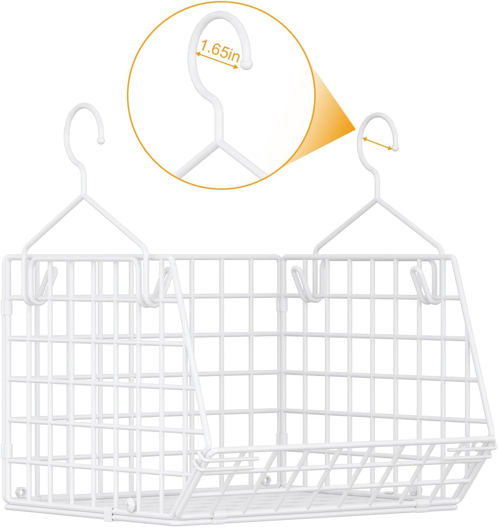 7 Tier Hanging Closet Organizer and Storage, Foldable Wire Closet Shelving wi...