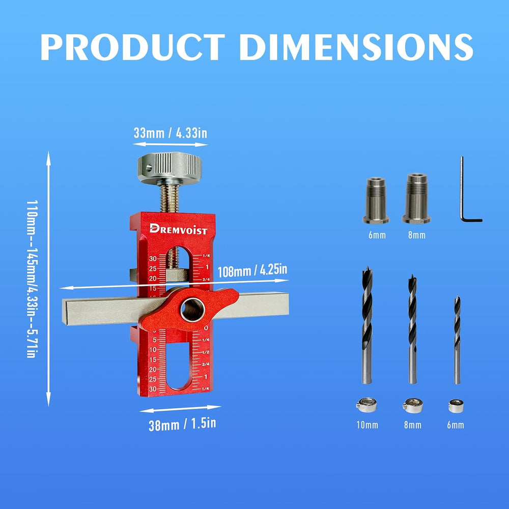 Cabinet Door Installation Jig 2-in-1, Mounting Tool with Adjustable Positione...