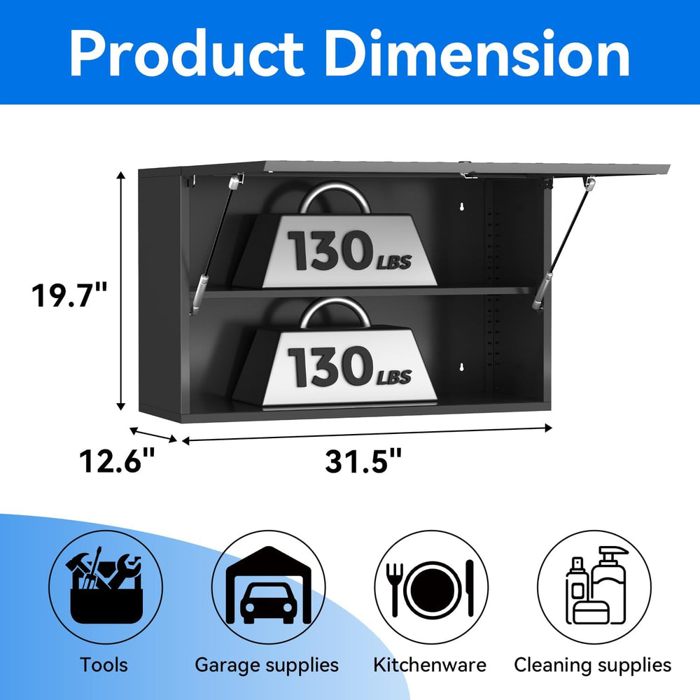 Polup 20" Metal Garage Wall Cabinet with Door and Adjustable Shelf