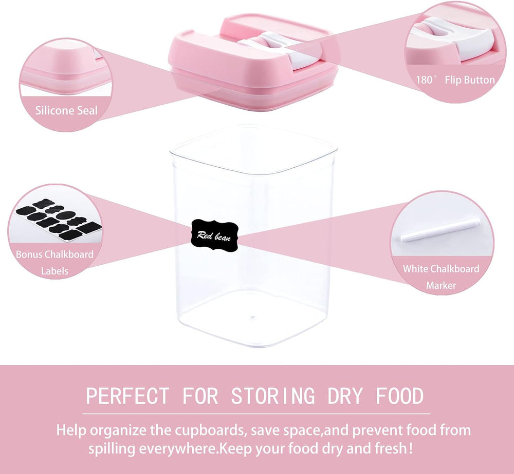 Airtight Food Storage Containers -8 Piece Plastic Airtight Containers