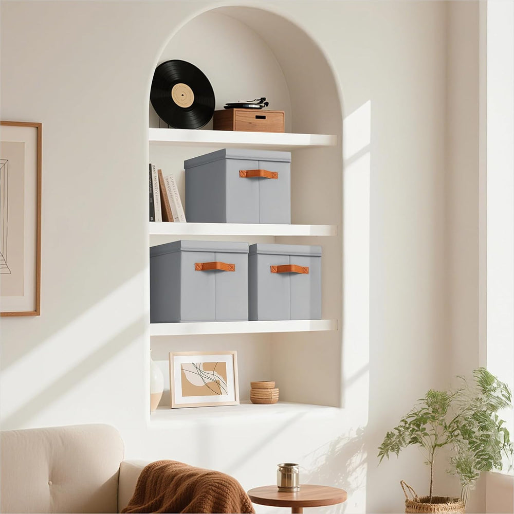 Homsorout Storage Bins with Lids - Large Fabric Closet Bins with Lid, 5 Pack ...