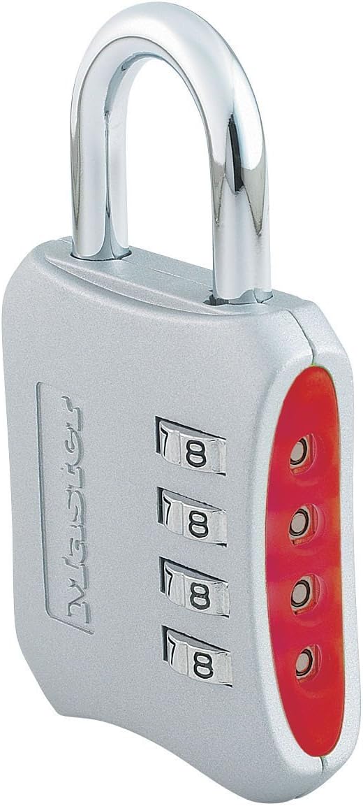 Master Lock 653D Set-Your-Own-Combination 2-inch Padlock, 4-Pack, Color May Vary