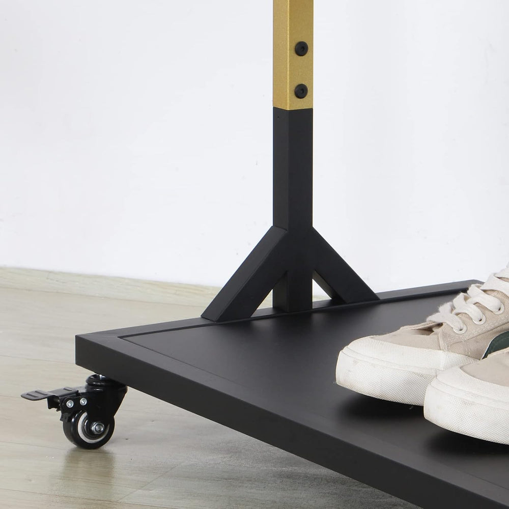 Clothing Racks for Hanging Clothes,Black Gold Design,Heavy Duty Rolling Iron ...