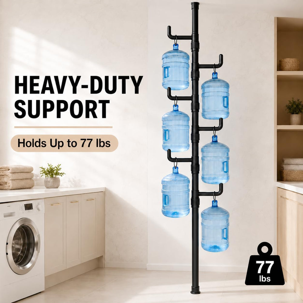 Floor to Ceiling Clothes Drying Rack, Adjustable Tension Pole Laundry Rack fo...
