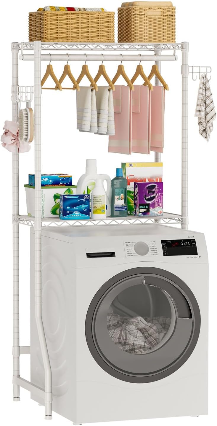 Golpart Laundry Organizer Shelves Over the Washer and Dryer Storage Shelf