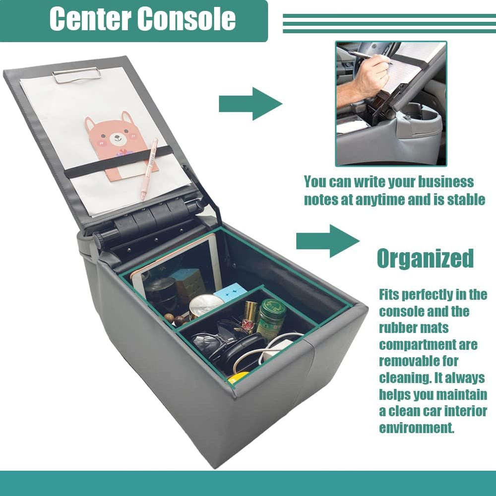 Universal Truck Seat/Bench Contractor Center Console Business Organizer and S...
