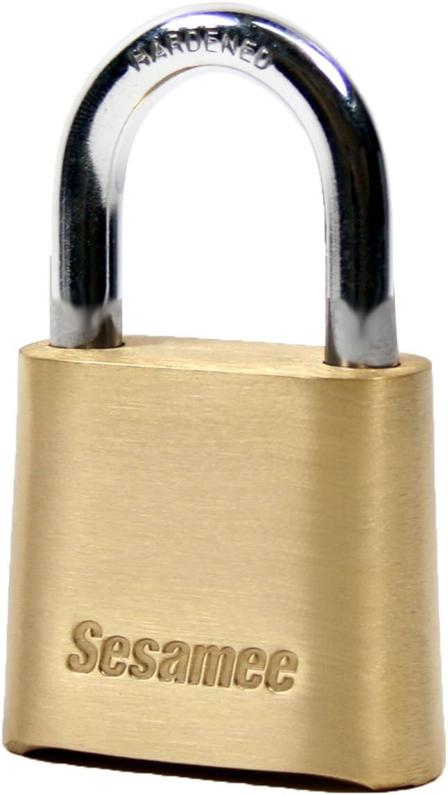 CCL Security Products Brass Sesamee K436 4 Dial Bottom Resettable Padlock wit...