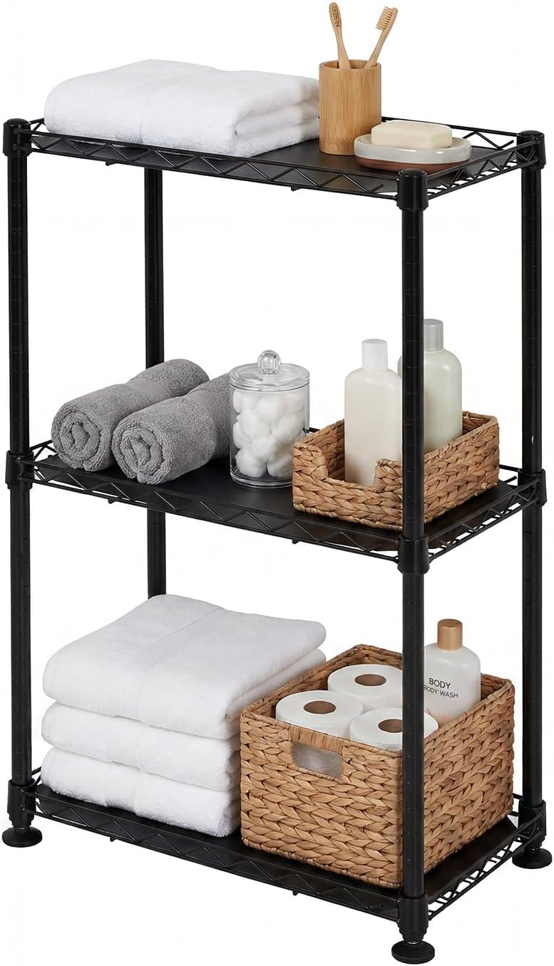 SafeRacks NSF 3-Tier Heavy Duty Steel Wire Shelves (18"x10"x30")