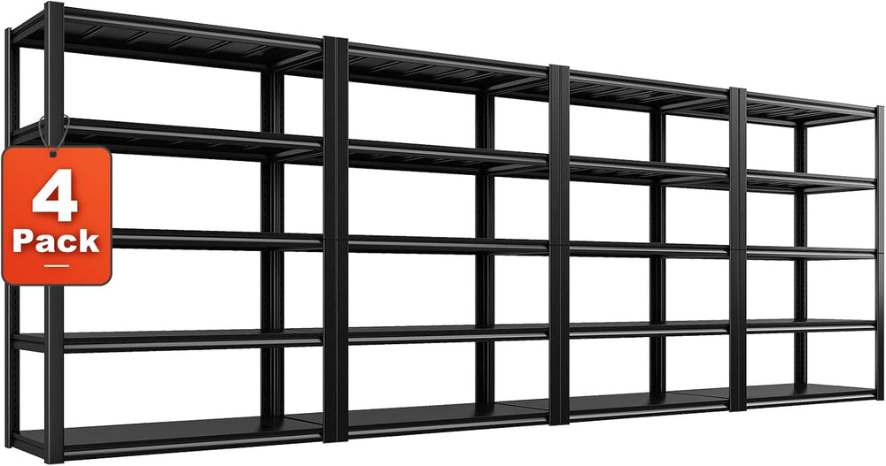 REIBII Garage Shelving 48.2" W Storage Shelves 3000LBS Metal Shelving He...