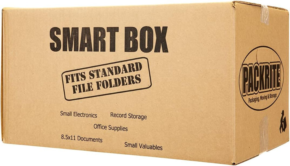 Smart Boxes, with Handles, Small Moving Boxes for Books Document Storage Pack...