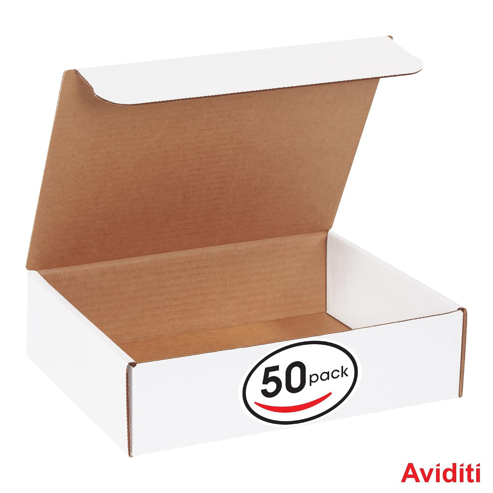 Box USA Mailer Boxes Medium 11 1/8"L x 8 3/4"W x 3"H 50-Pack -...