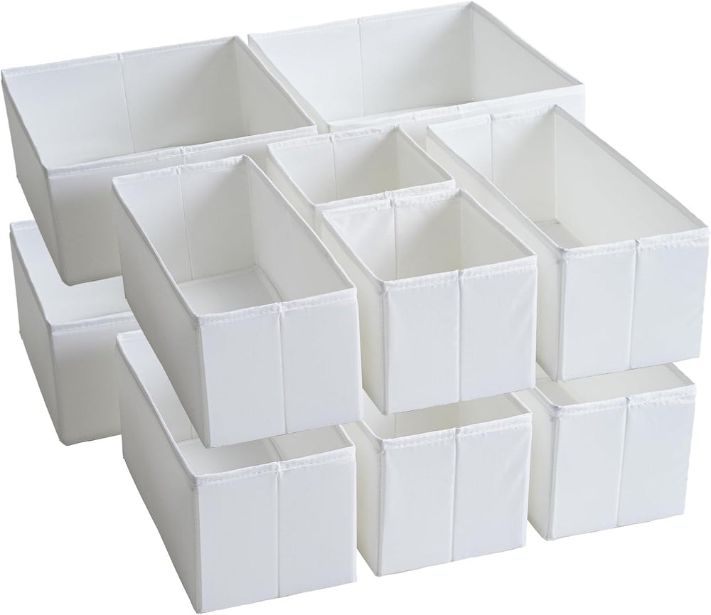 TYEERS Drawer Organizers, Durable Fabric, Washable, with Base Support Boards,...