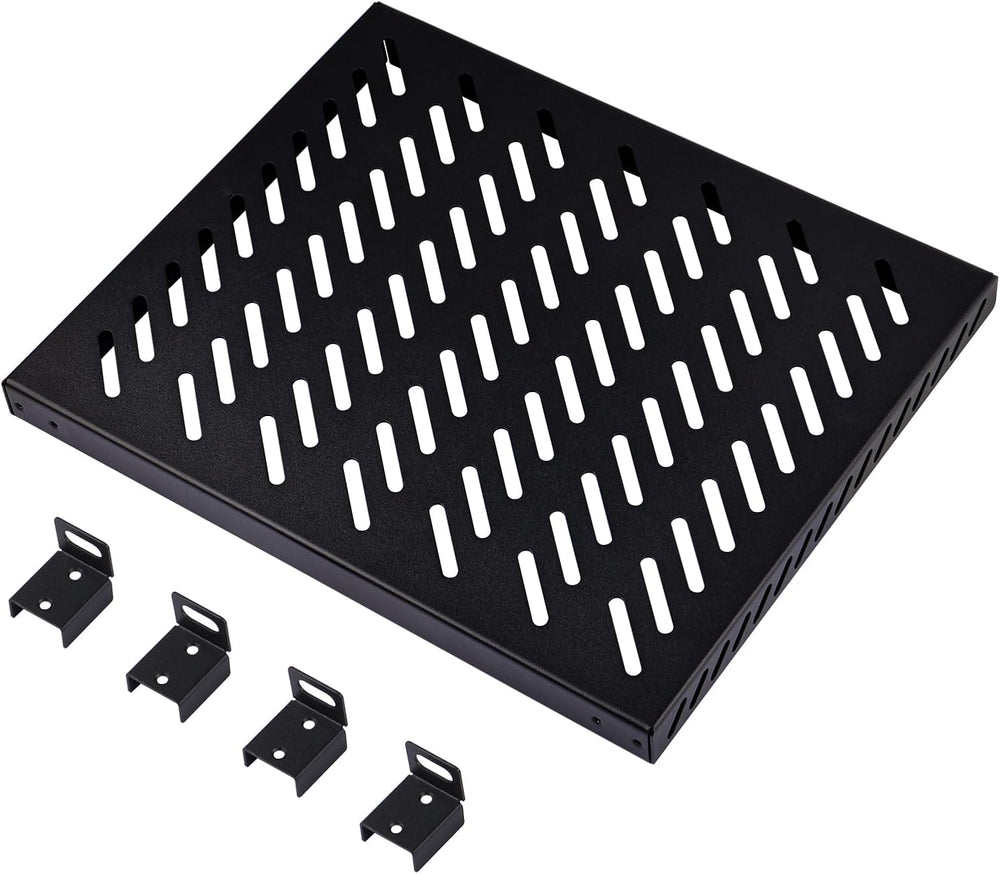 GeeekPi 10 inch 0.5U High Duty Vented Rack Shelf for DeskPi RackMate T2/T0 Pl...