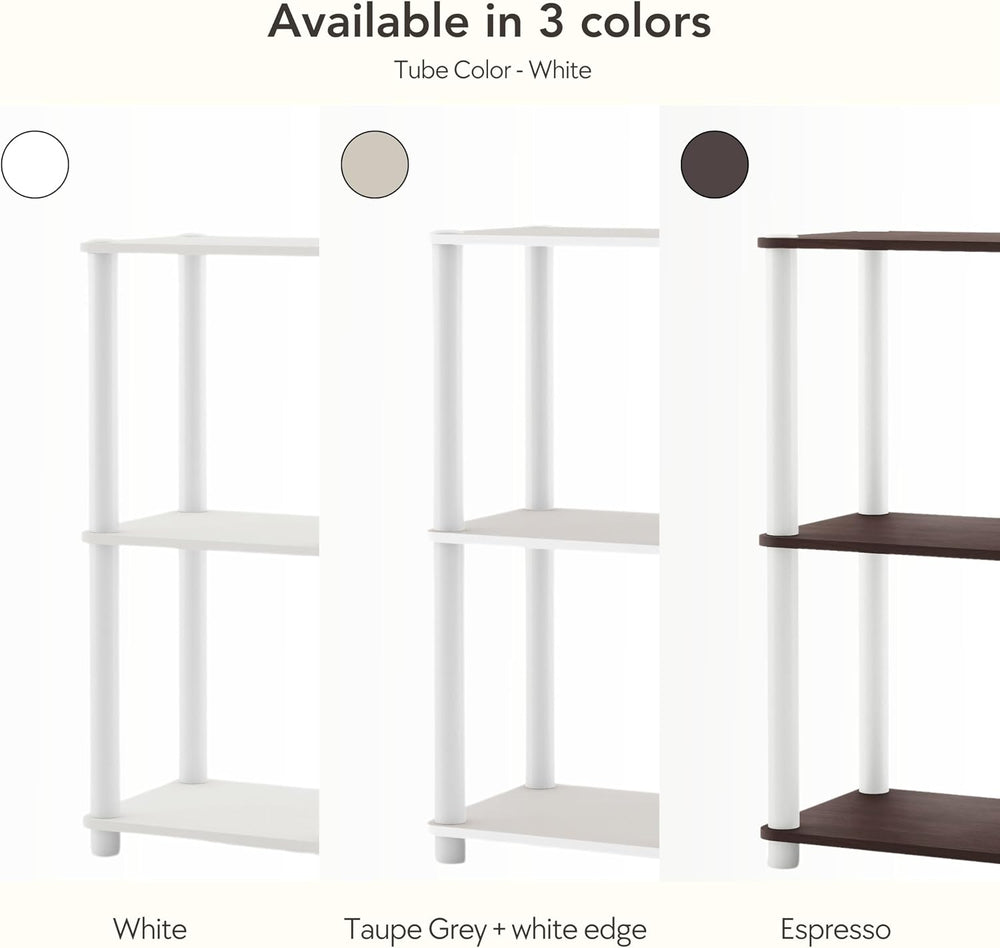 Homes: Inside + Out Apexa Modern 4-Tier Wide Shelving Units, Collectibles Dis...