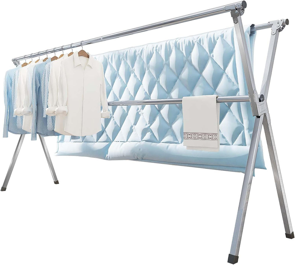 Vikaqi Clothes Drying Rack 79" Folding Indoor Outdoor, Drying Rack Clothing