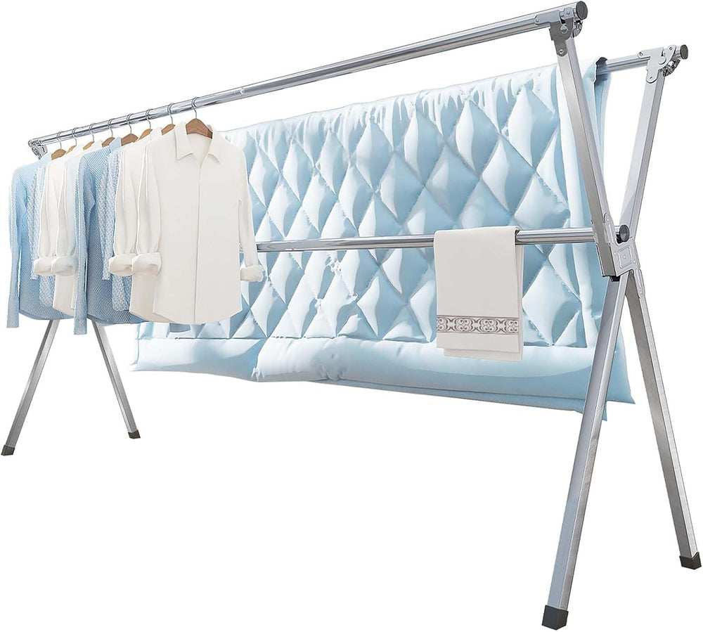 Vikaqi Clothes Drying Rack 95 Inches Folding Outdoor Indoor, Drying Rack Clot...