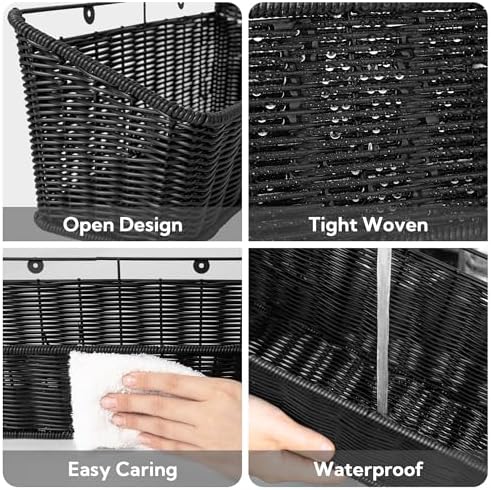 GRANNY SAYS Hanging Wall Basket, Wall Mount Basket for Kitchen, 2 Pack