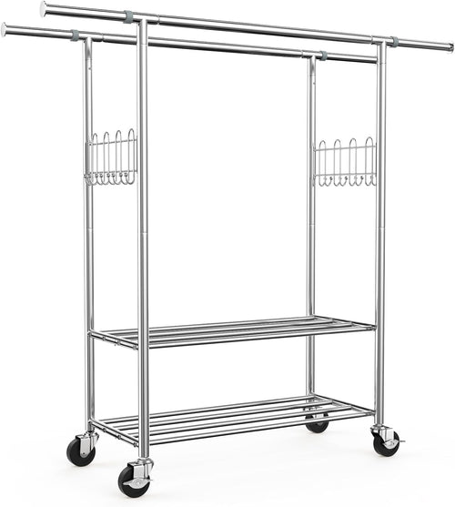 100% stainless steel heavy duty clothes rack load on a desk or shelf