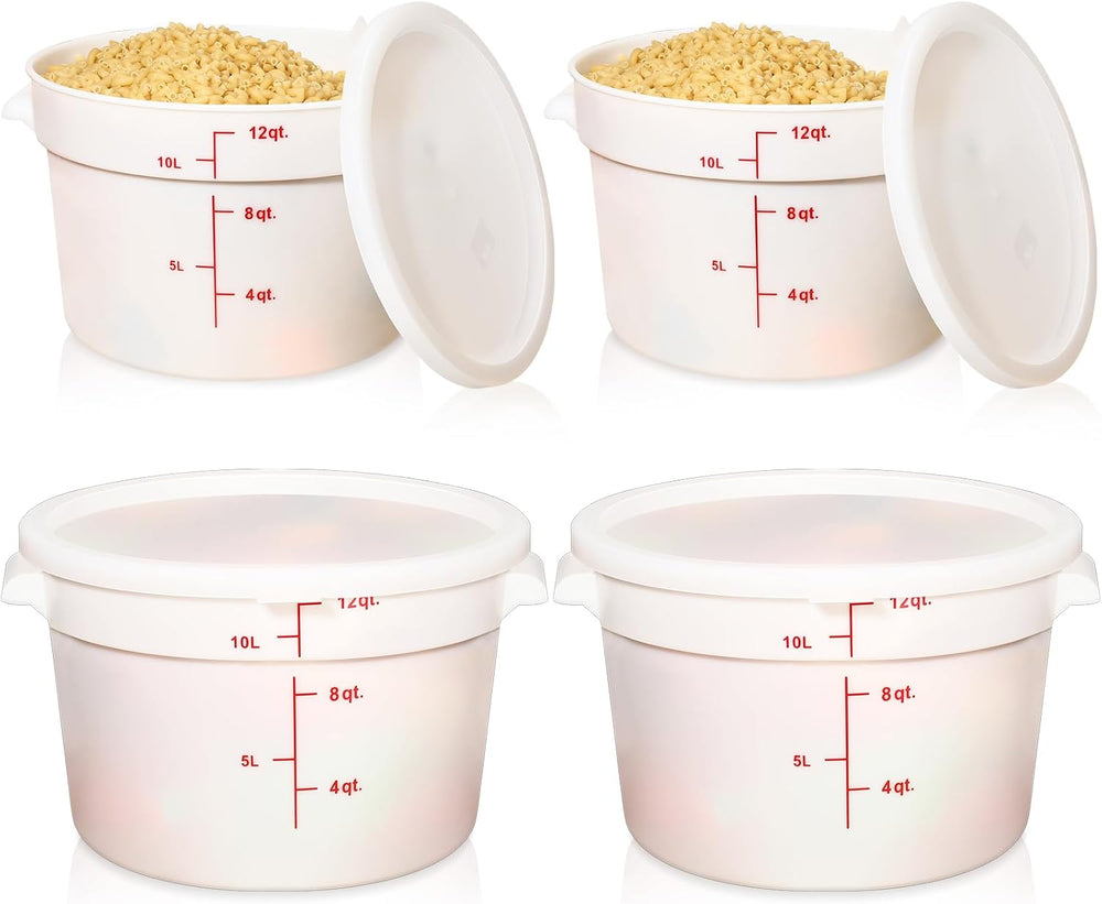 Hushee 4 Pcs Commercial Food Storage Containers