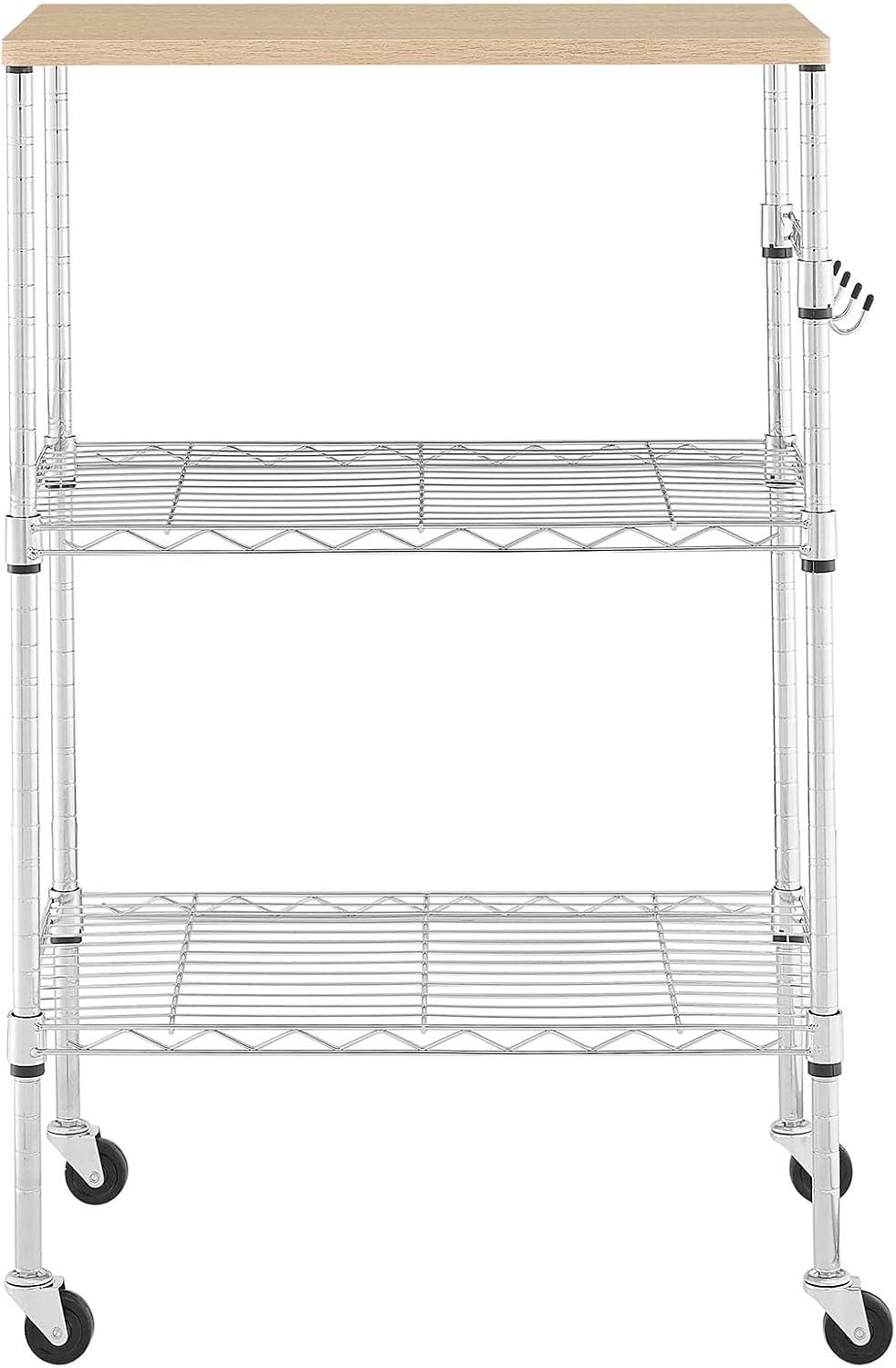 BolDuck 450Lbs Capacity Microwave Cart with Wheels, 3 Tier Rolling Cart with ...