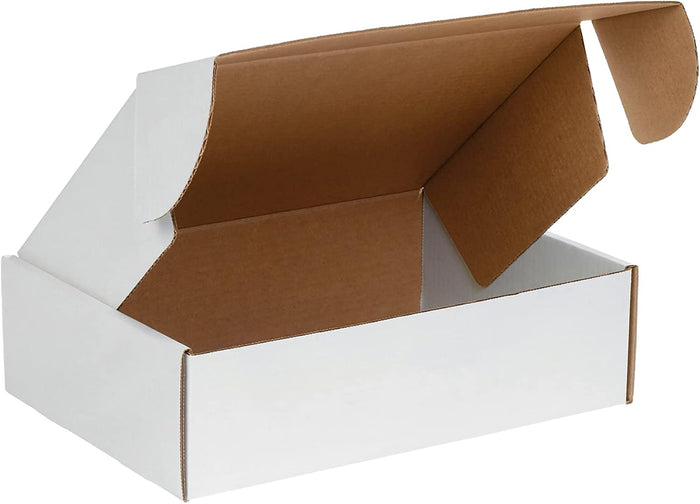 Box USA 14" Deluxe Shipping Boxes 14"L x 10"W x 4"H, 50-Pack - White Box Mailers for Packaging, Storage, Gifts or Bulk Business Orders