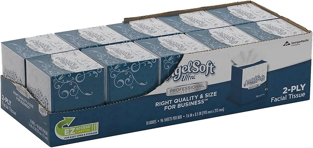 Angel Soft 4636014 ps Ultra Facial Tissue, 2-Ply, White, 7 3/5 x 8 1/2, 96/Bo...