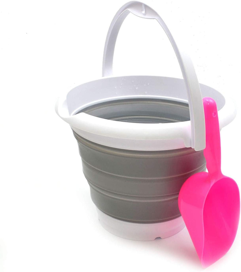 SAMMART 5L (1.32 gallons) Collapsible Plastic Bucket - Foldable Round Tub - P...